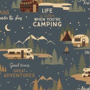 Clothworks Living the Dream Dark Denim